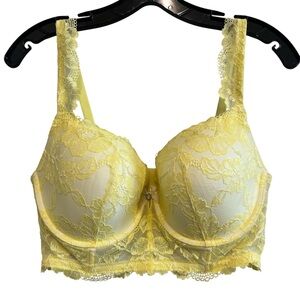 Victoria's Secret Body By Victoria Yellow Lace Underwire Bra 36DD